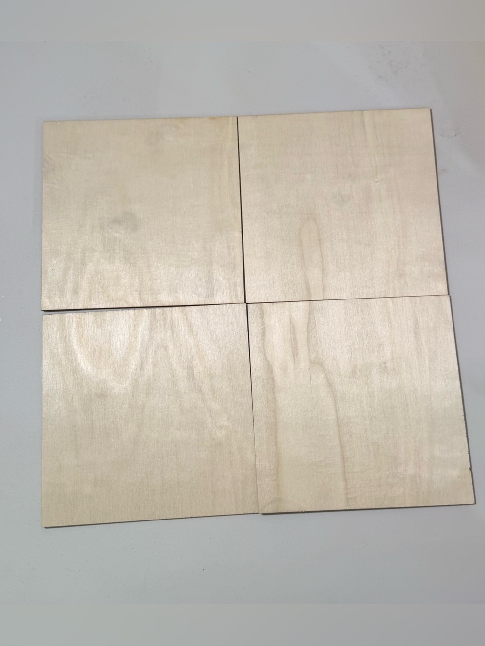 4 8x8 Flat square wood slices for crafts